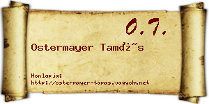 Ostermayer Tamás névjegykártya